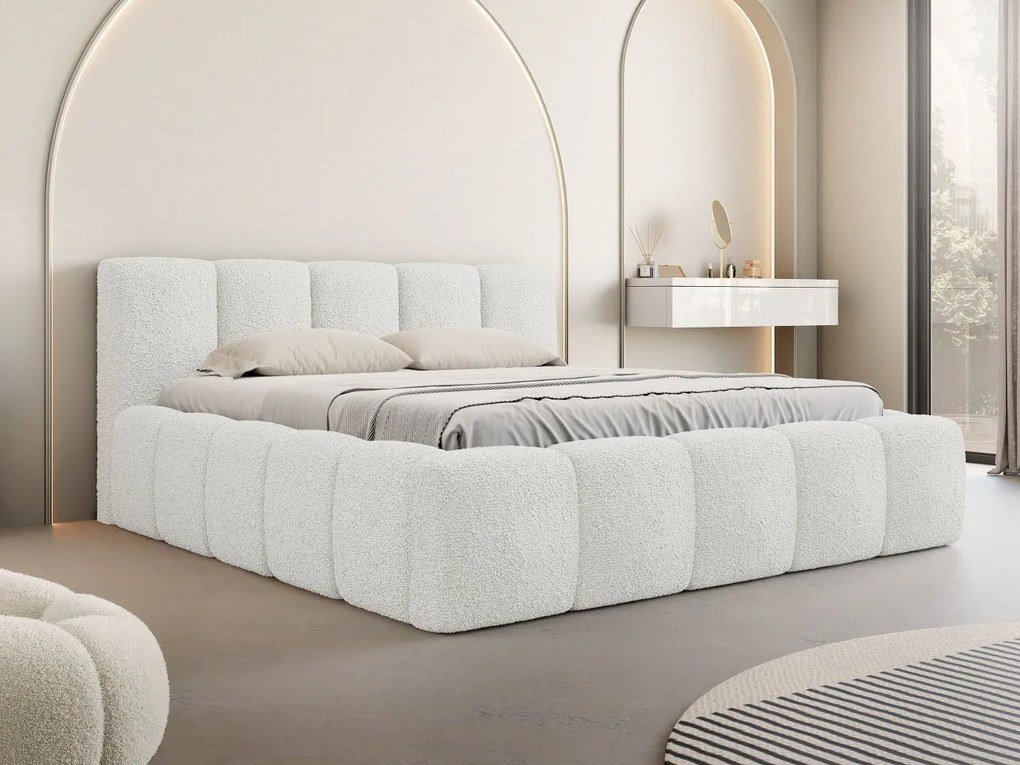 Čalúnená posteľ Ubipra Boucle, Rozmer postele: 180x200, Farby: Abriamo 07