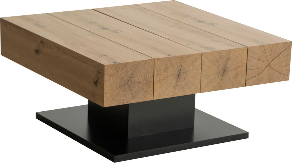 XXXLutz KONFERENČNÝ STOLÍK, čierna, farba duba, kompozitné drevo, 80/80/40 cm Carryhome - Stolíky do obývačky - 002798031101