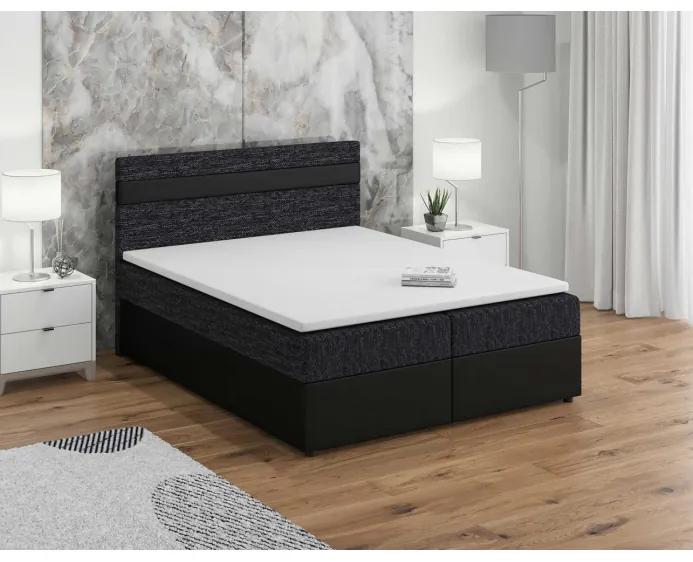 Boxspringová posteľ SISI 180x200, čierna