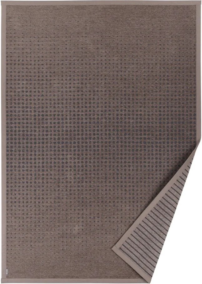 Hnedý vzorovaný obojstranný koberec Narma Helme, 70 × 140 cm