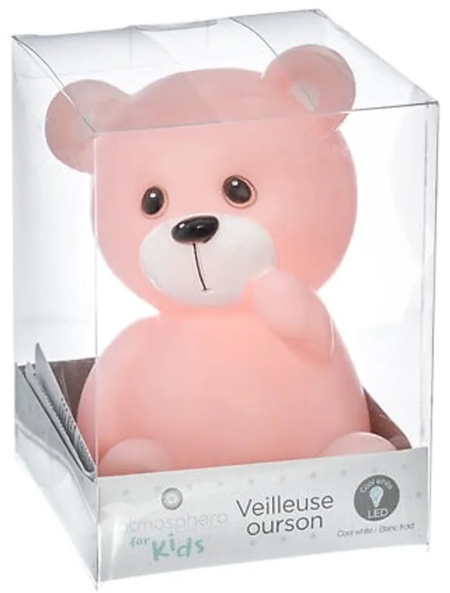 LED detské nočné svetlo TEDDY 10x13,5 cm - viac farieb Farba: Ružová