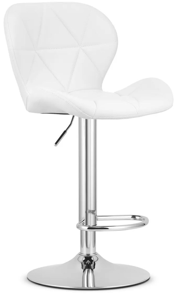 Barová stolička z eko kože WEST, biela