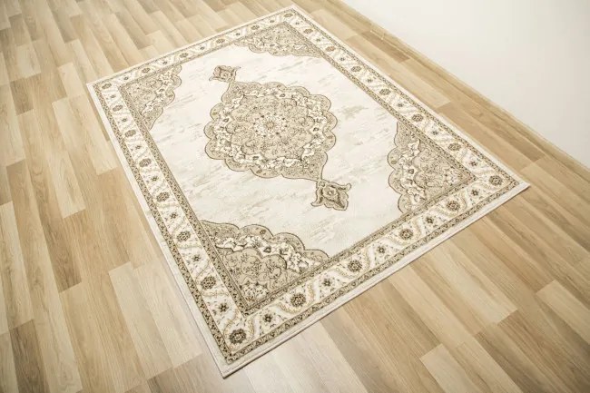 Koberec Elisa PF17B ornament, zlatý / krémový