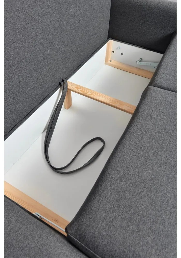 Tmavosivá variabilná rozkladacia rohová pohovka Bonami Selection Pop