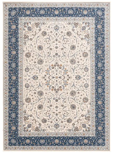 Koberec NAIN Ornament, rám 7179/51613 béžový / modrý