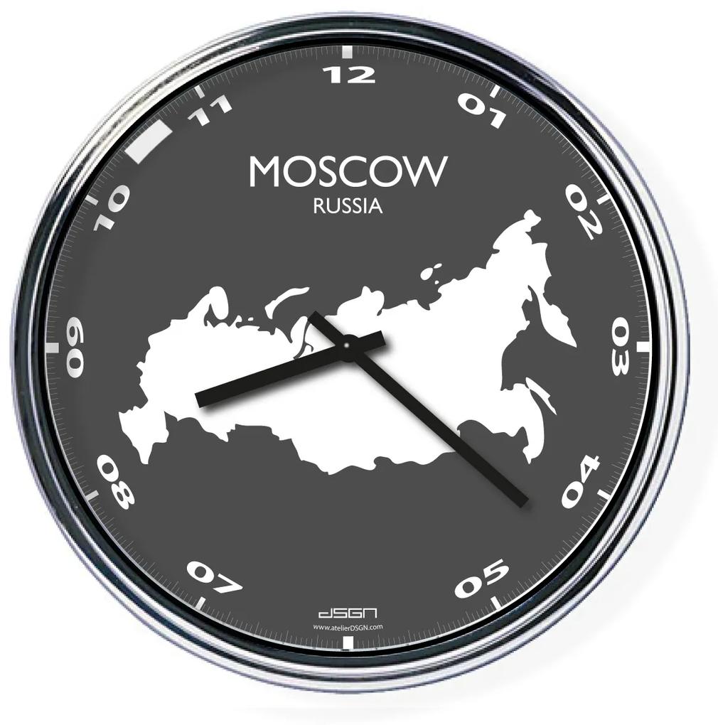 Kancelárske nástenné hodiny: Moskva,  Výber farieb Tmavé
