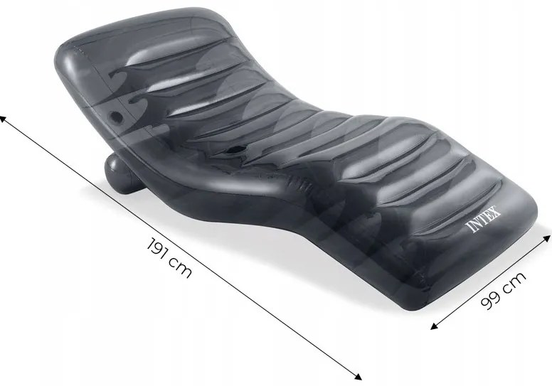 Nafukovací matrac na plávanie Black 191x99cm INTEX