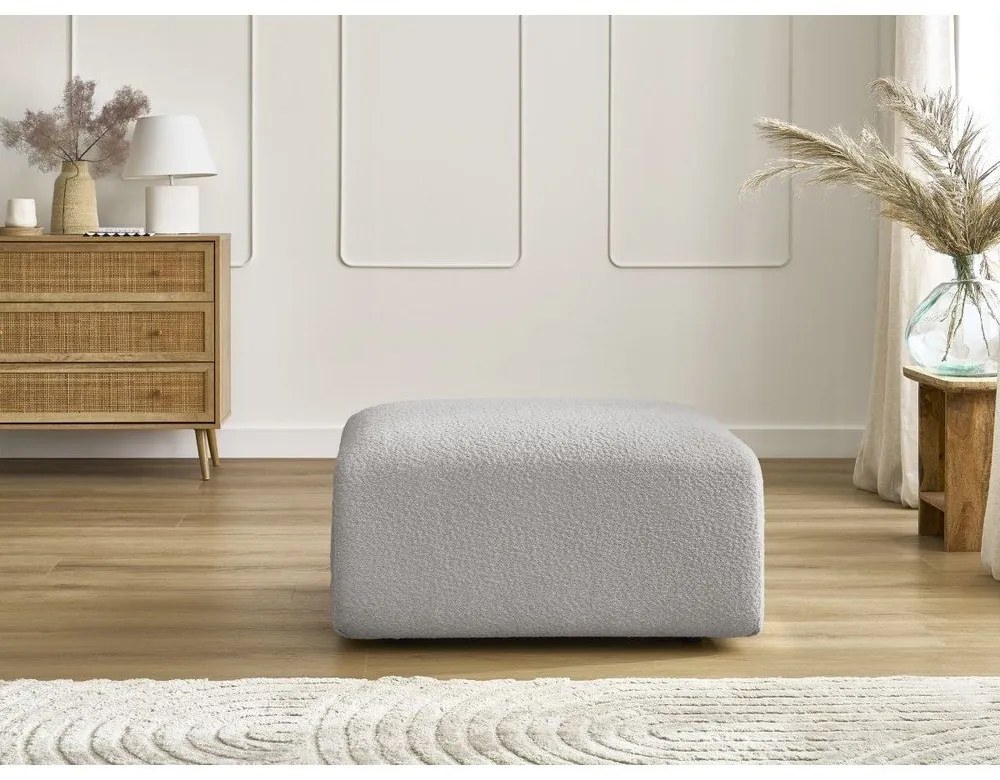 Svetlosivá podnožka z textílie bouclé Tina – Bobochic Paris