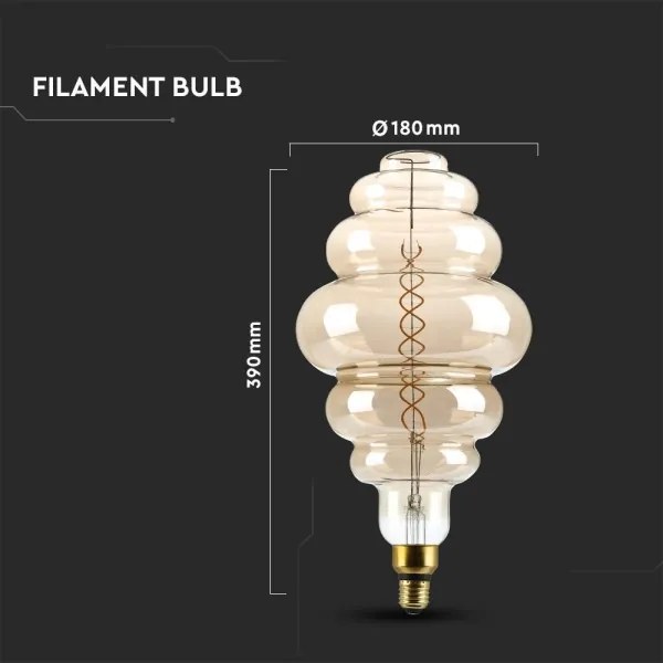 LED Stmievateľná žiarovka FILAMENT S200 E27/8W/230V 1800K