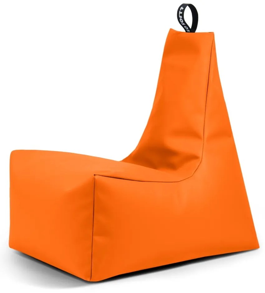 Oranžový sedací vak z imitácie kože Icy XL – So Soft?