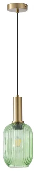 Luster na lanku 1xE27/15W/230V zelená pr. 13 cm