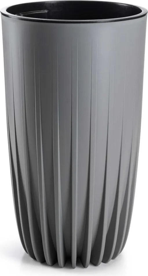 Květináč STRIPPED ECO II 30 cm šedý