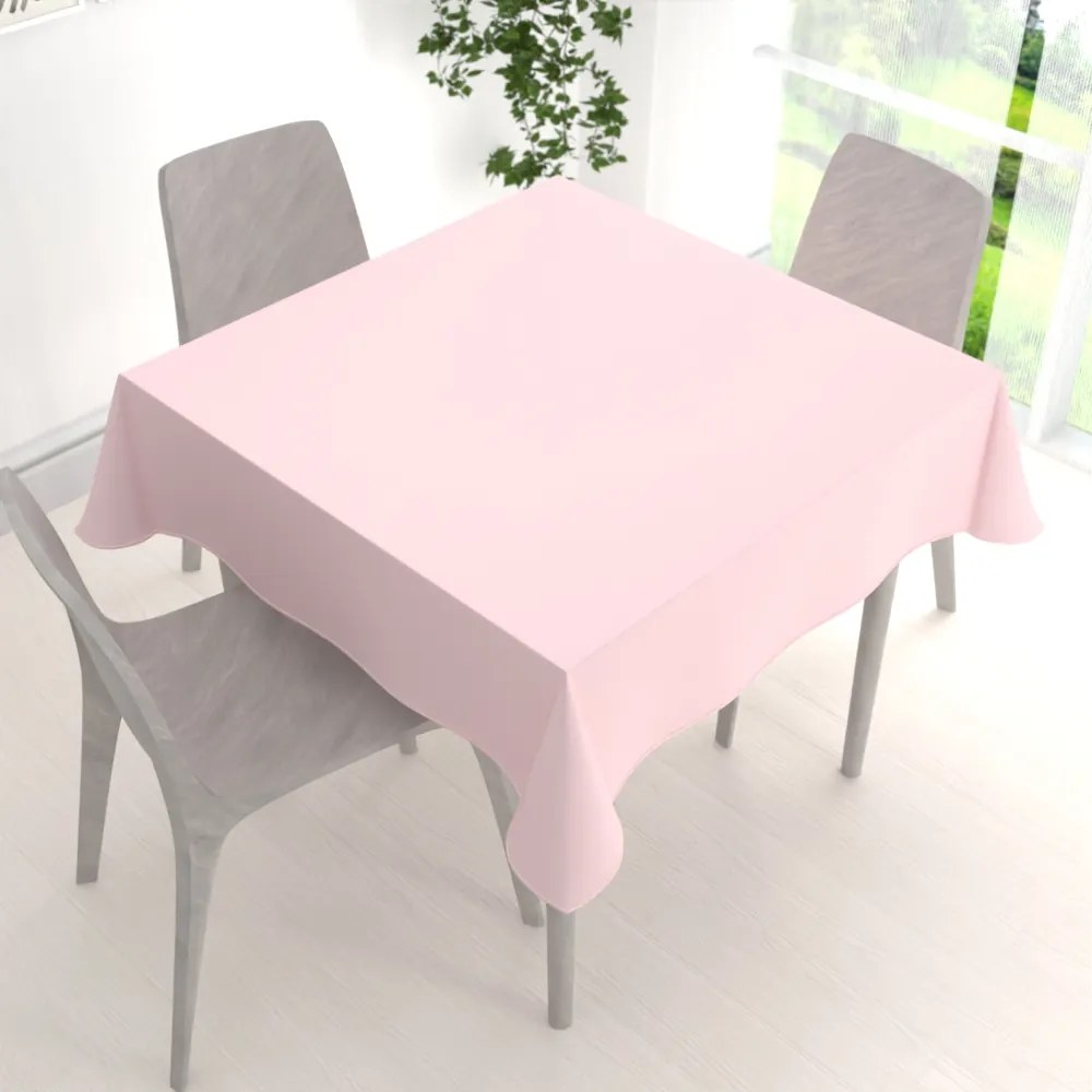 Biante Dekoračný štvorcový obrus Rongo RG-062 Cukrovo ružový 100x100 cm