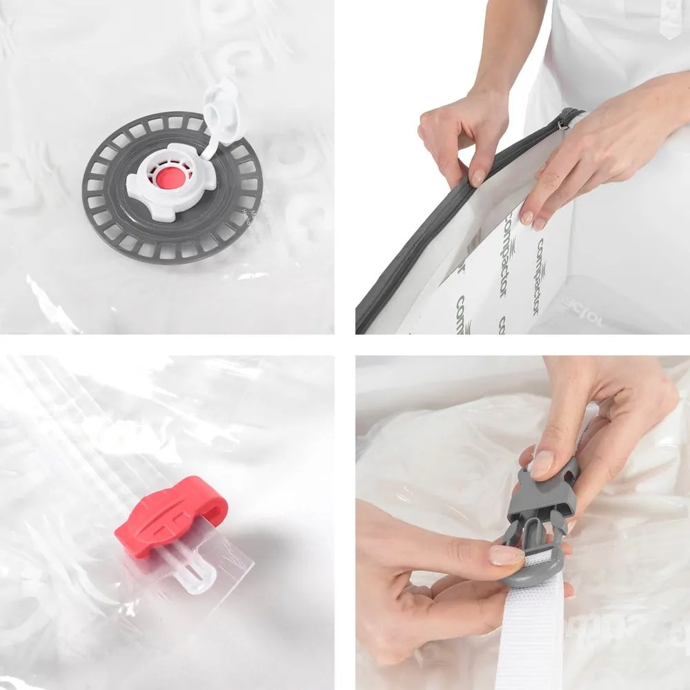 Vákuové látkové/plastové úložné boxy pod posteľ v súprave 2 ks 105x45x15,5 cm Life – Compactor