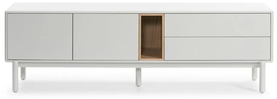 Krémovobiely TV stolík 180x56x40 cm Corvo – Teulat