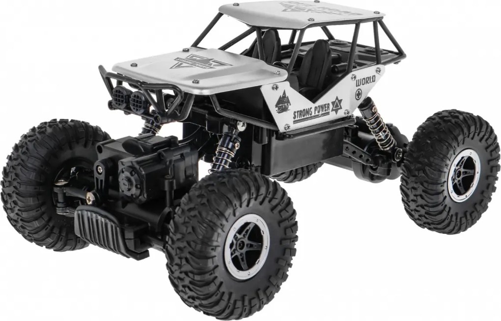 Ramiz Crawler Monster pre deti 6+ Strieborný model na diaľkové ovládanie 1:18 Extrémna jazda