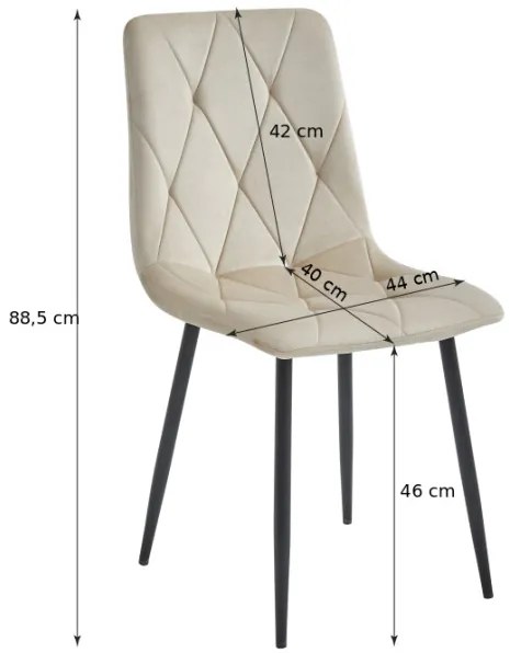 Set troch jedálenských stoličiek LIBRA zamatové granátové (čierne nohy)