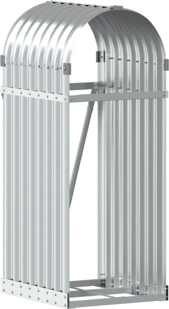 vidaXL Držiak na polená strieborný 40x45x100 cm pozinkovaná oceľ