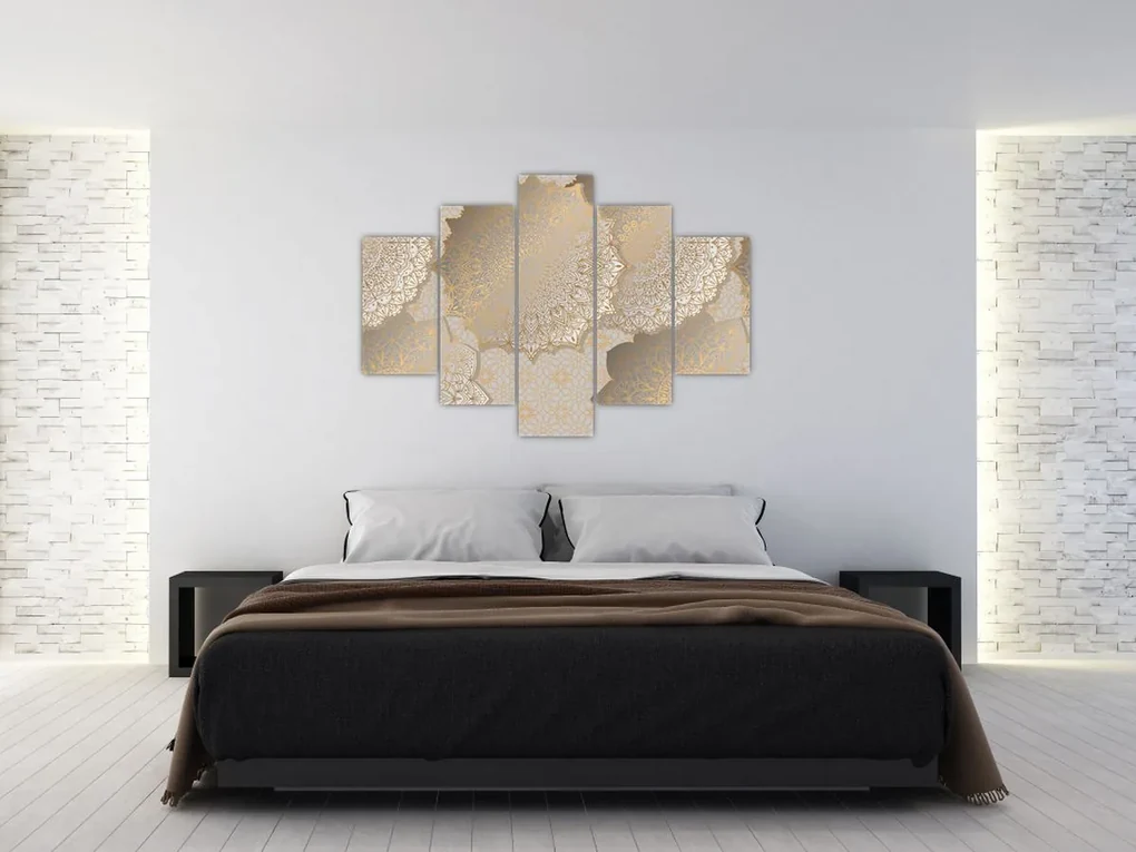 Obraz - Mandaly v zlatých tónoch (150x105 cm)