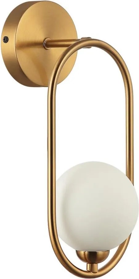 ITALUX WL-3965-1-BRO - Nástenné svietidlo LUPUS 1xG9/25W/230V zlatá