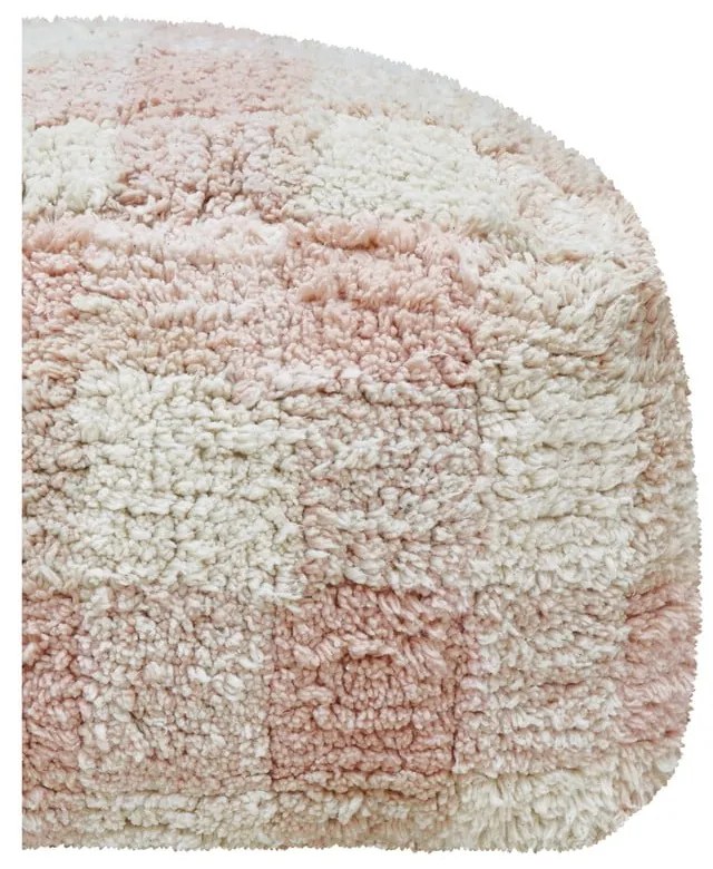 Svetloružový detský puf Vichy Rose – Lorena Canals