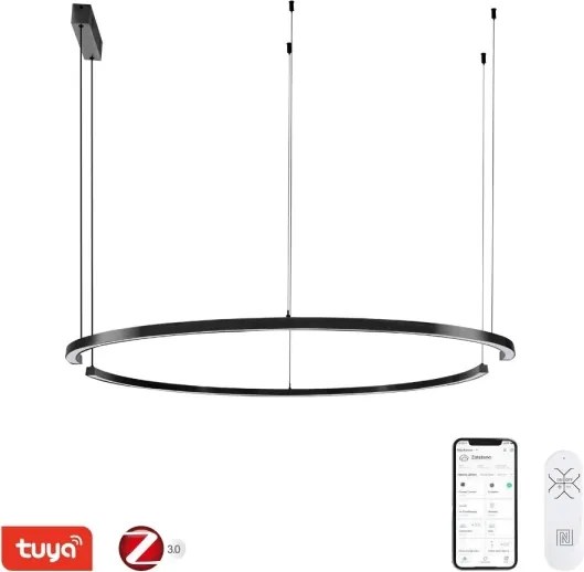 Immax NEO 07329L - LED stmievateľný závesný luster na lankách FINO 72W/230V 120 cm čierna Tuya+DO