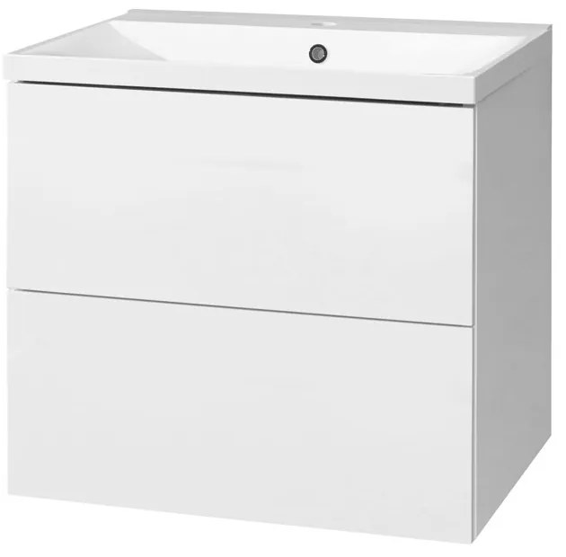 Mereo Mereo, Aira, kúpeľňová skrinka s umývadlom z liateho mramoru 61 cm, MER-CN710M