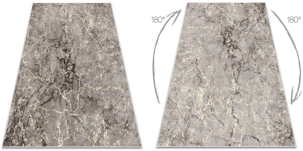 Koberec MIRO 52003.801 Mramor, protišmykový, prateľný, sivý