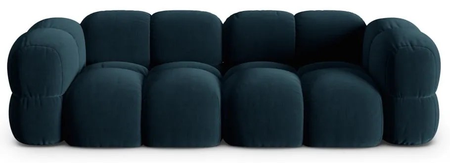 Tmavomodrá zamatová pohovka 250 cm Loretto – Cosmopolitan Design