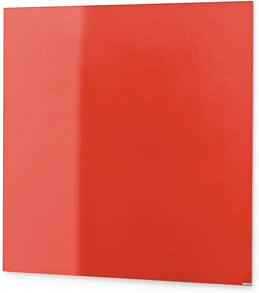 Sklenená magnetická tabuľa Stella, 500x500 mm, svetločervená