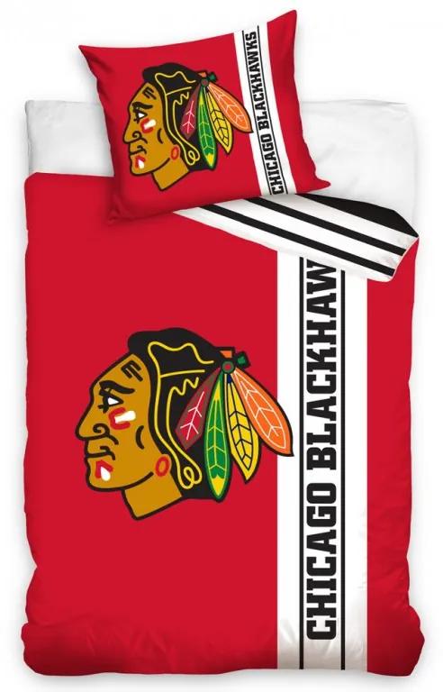 NHL Hokejové obliečky CHICAGO BLACKHAWKS BELT   140x200/70x90 cm
