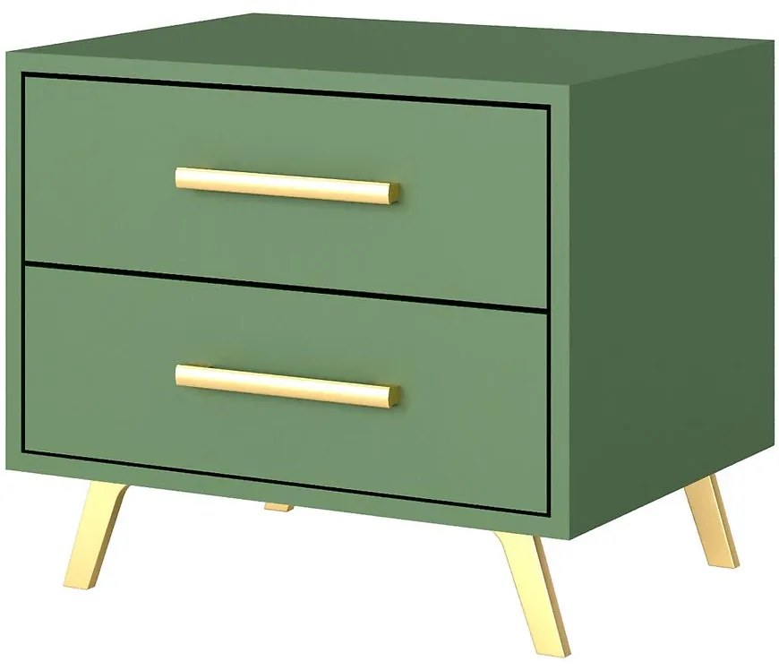 Nočný stolík Bali 2 fľaškovozelená