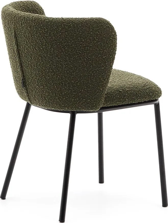 Zelené čalúnené jedálenské kreslo Ciselia – Kave Home