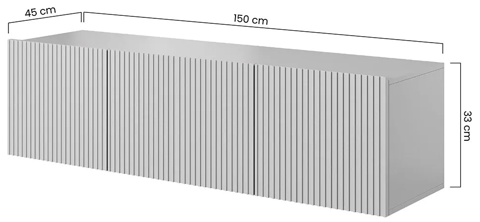 Závesná TV skrinka Nicole 150 cm - kašmír / kašmír mat
