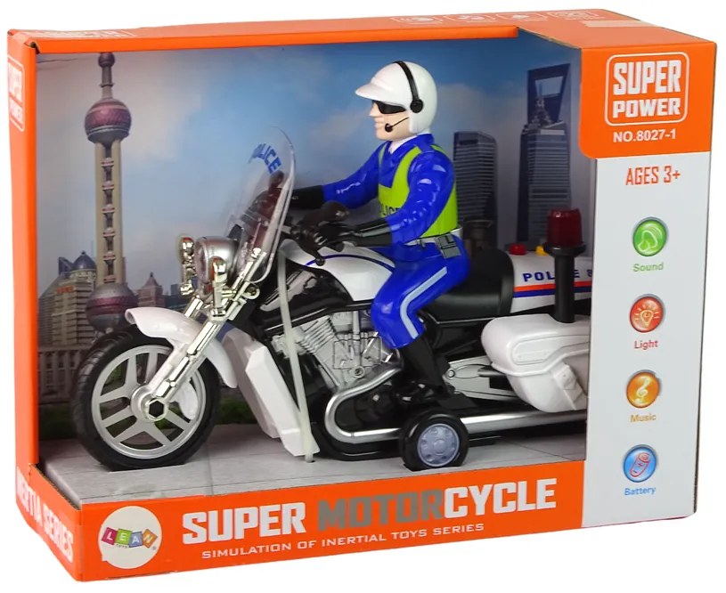 Lean Toys Policajná motorka s policajtom