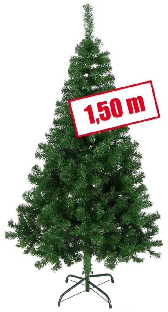 HI Vianočný stromček s kovovým stojanom zelený 150 cm