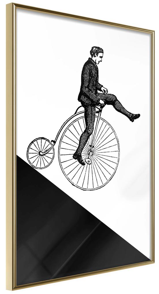 Artgeist Plagát - Cyclist [Poster] Veľkosť: 20x30, Verzia: Čierny rám s passe-partout