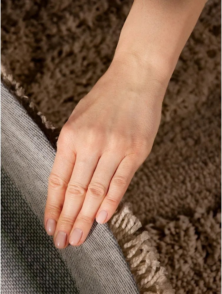 Hnedý ručne tkaný okrúhly koberec ø 200 cm Lambeth Jasper – Ted Baker