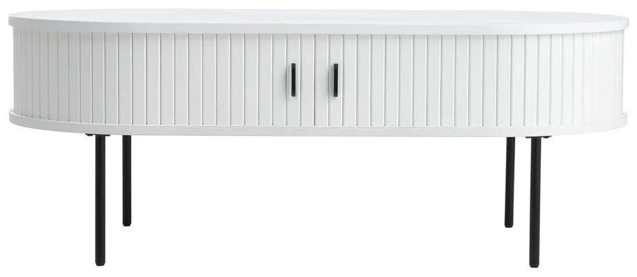 Biely konferenčný stolík v dekore duba 60x120 cm Nola – Unique Furniture