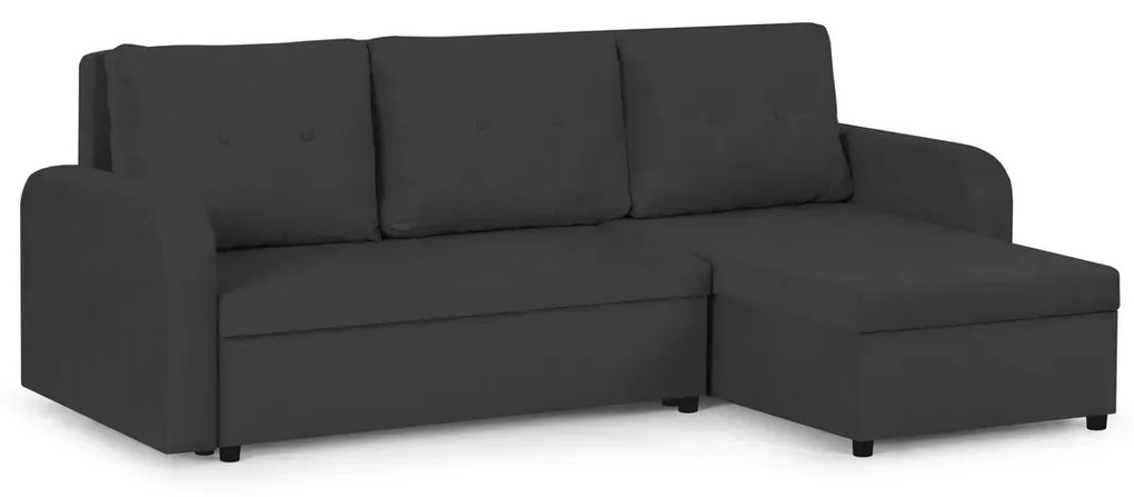 Rohová sedacia súprava s funkciou spania TOKYO Čierna