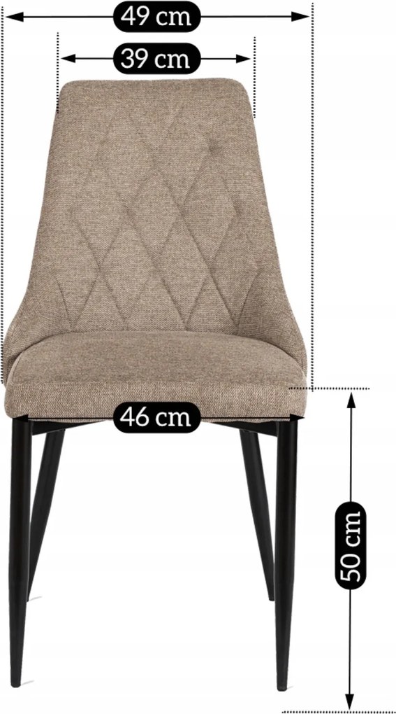 PROXIMA.store - Čalúnená jedálenská stolička CORK 2 FARBA: sivá