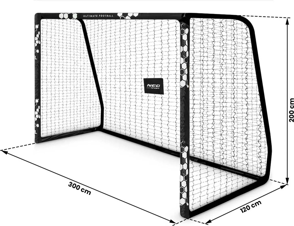 Neo-Sport Futbalová bránka 300 x 200 x 120 cm NS-472 hexagon