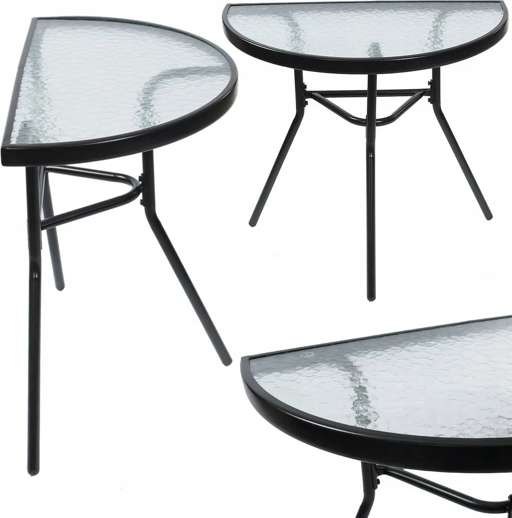 JU Balkónový stôl 70 x 41 x 64 cm (v), podstavec v čiernej farbe