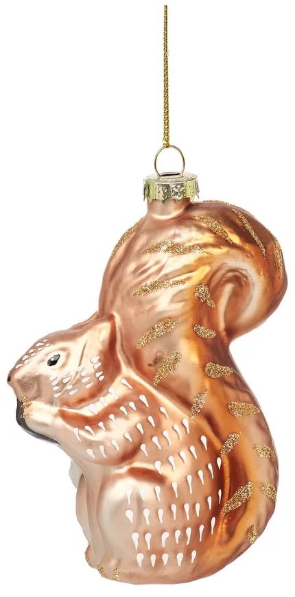 Sklenená ručne vyrobená vianočná ozdoba 11 cm Squirrel – Sass & Belle