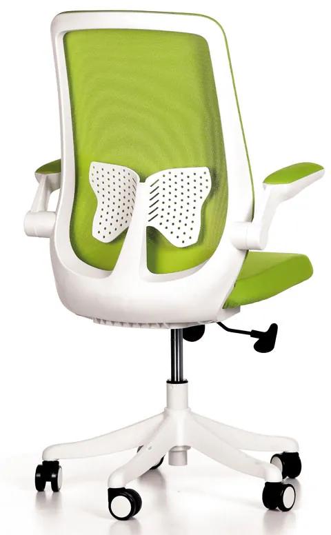 Kancelárska stolička so sieťovaným operadlom BUTTERFLY, zelená