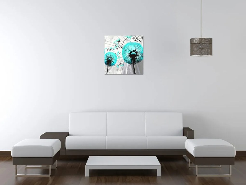 Gario Obraz na plátne Krásne tyrkysové púpavy Rozmery: 40 x 40 cm