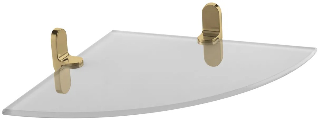 BISK Erga Nature Gold, rohová polička na kozmetiku, zlatá lesklá, ERG-05851