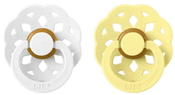 BIBS Boheme cumlíky, kaučuk 2ks - veľkosť 2 - White sunshine