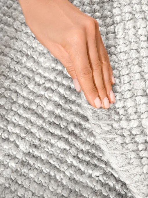 Koberec Hanse Home Bouclé Jaipur biely kruh