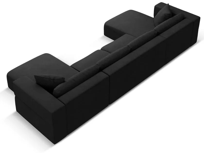 Čierna rohová pohovka do "U" Esther - Milo Casa